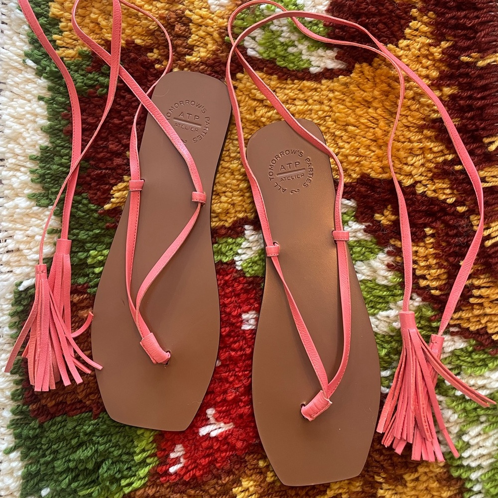 Atelier ATP Tortona Coral Leather Sandals